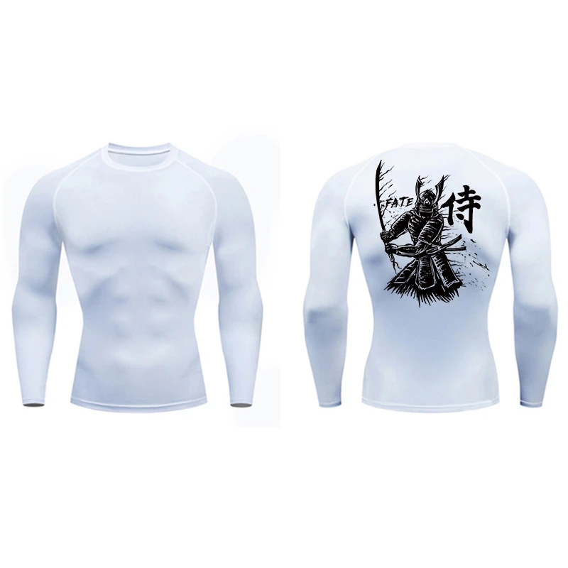 قميص مضغوط مطبوع عليه زهر التنين للرجال، تي شيرت رياضي سريع الجفاف، تي شيرت للتمرين والجري، تي شيرت بأكمام طويلة، ملابس رياضية #4