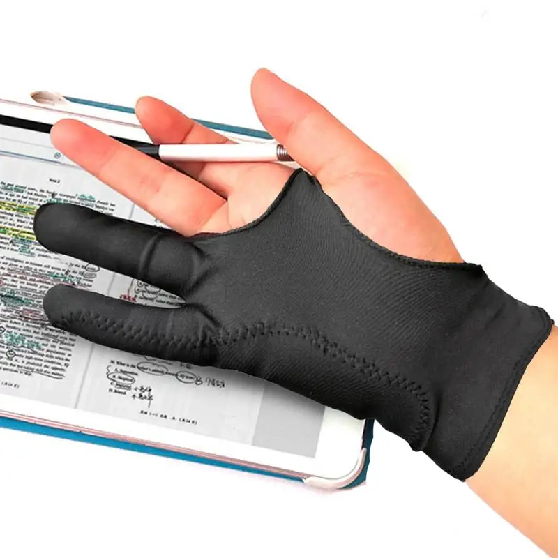 Artist Glove Artist Glove For Drawing Tablet Anti-touch Glove Smudge Guard Two-Finger Reduces Friction For Stylus Pen Pencil