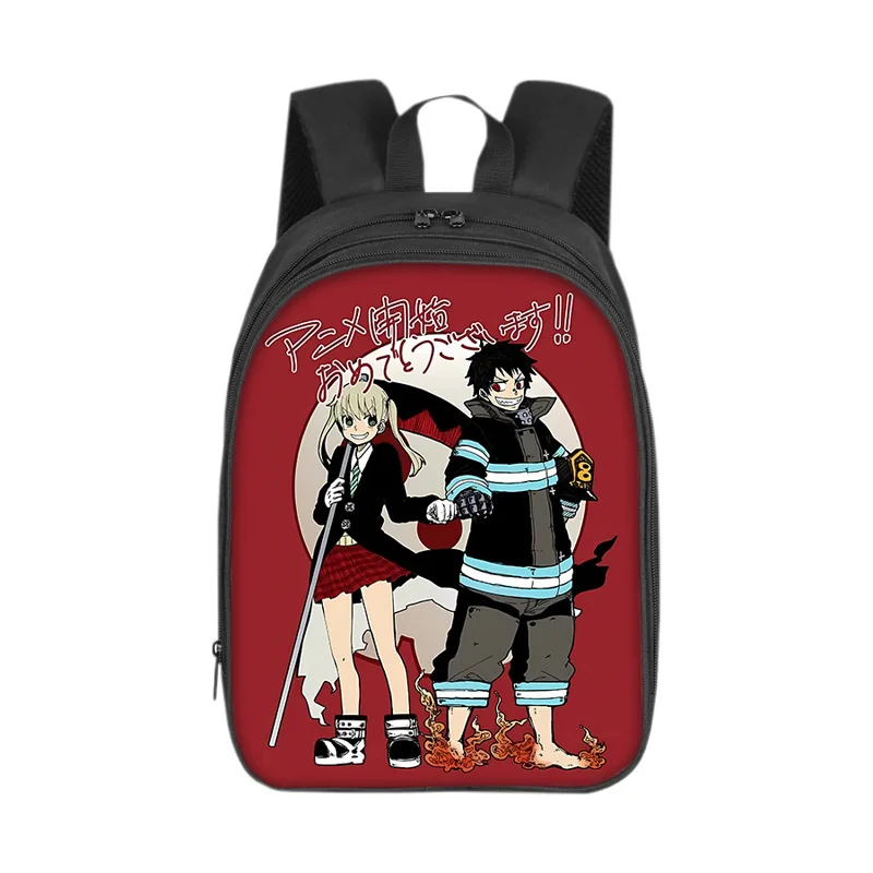 Flame Fire Brigade Fire Force Staffel 3, Studentenrucksack, ein- und doppellagiger, cooler Rucksack für Kinder