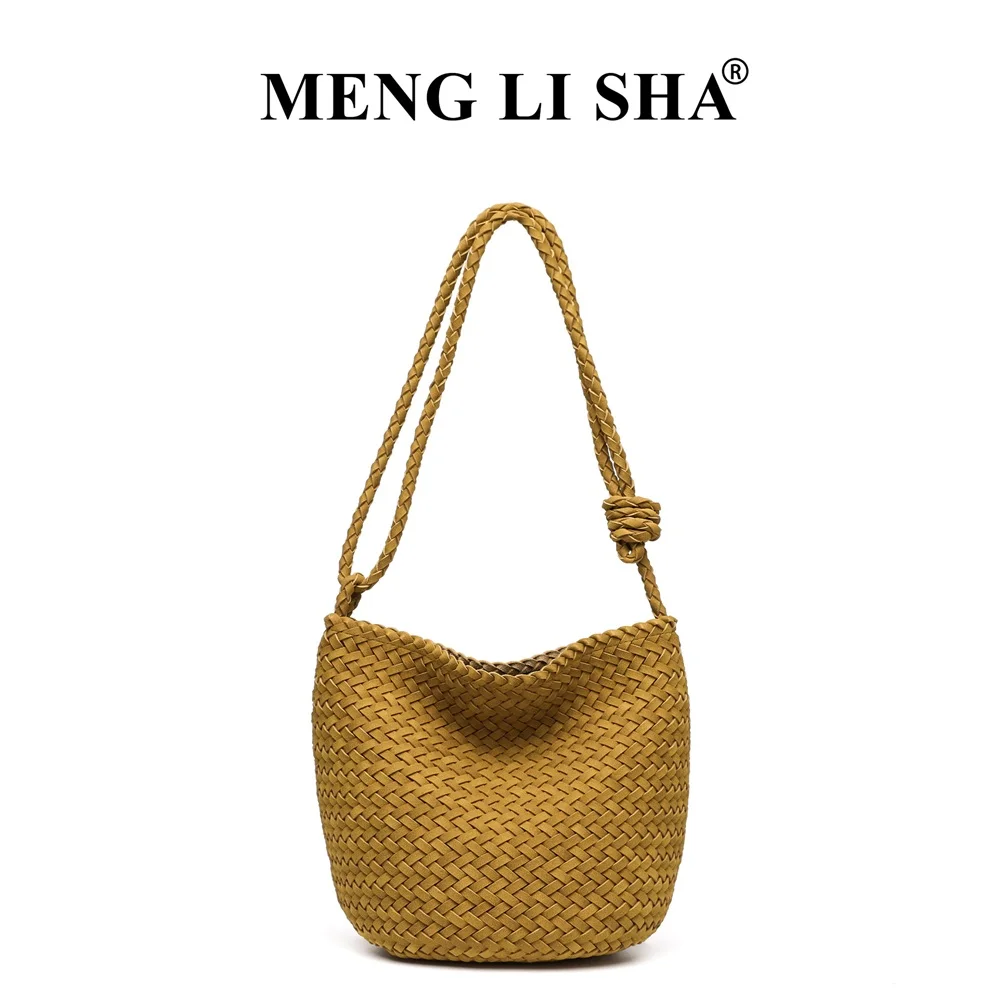 2026 New Retro Trendy Handwoven Bag, Large Capacity Shoulder and Underarm Bucket Bag, Stylish and Minimalist Tote