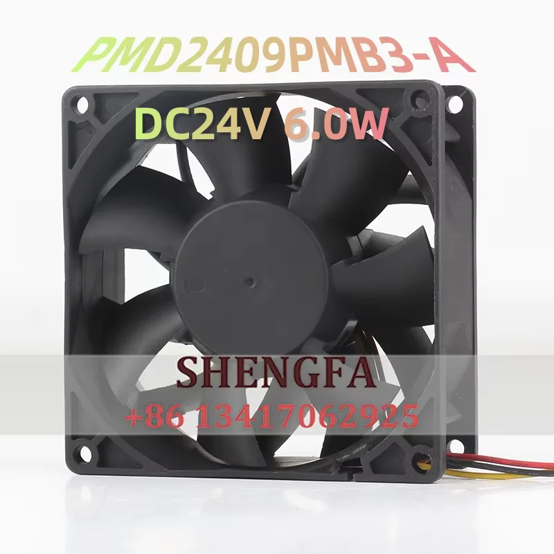 Cooling fan Sunon 9038 90X90X38MM 9CM DC24V 6.0W 3-wire cabinet Double ball bearing frequency converter PMD2409PMB3-A