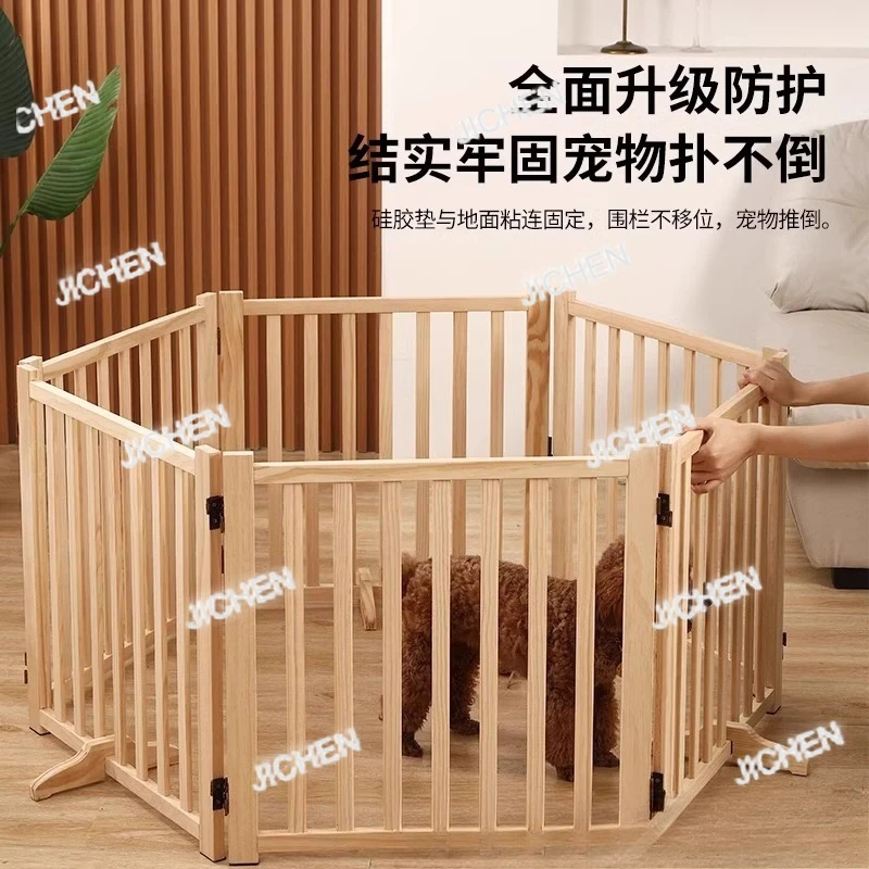 

XJC забор для собак из массива дерева забор для домашних животных клетка для собак складная комната кошачий барьер дверь