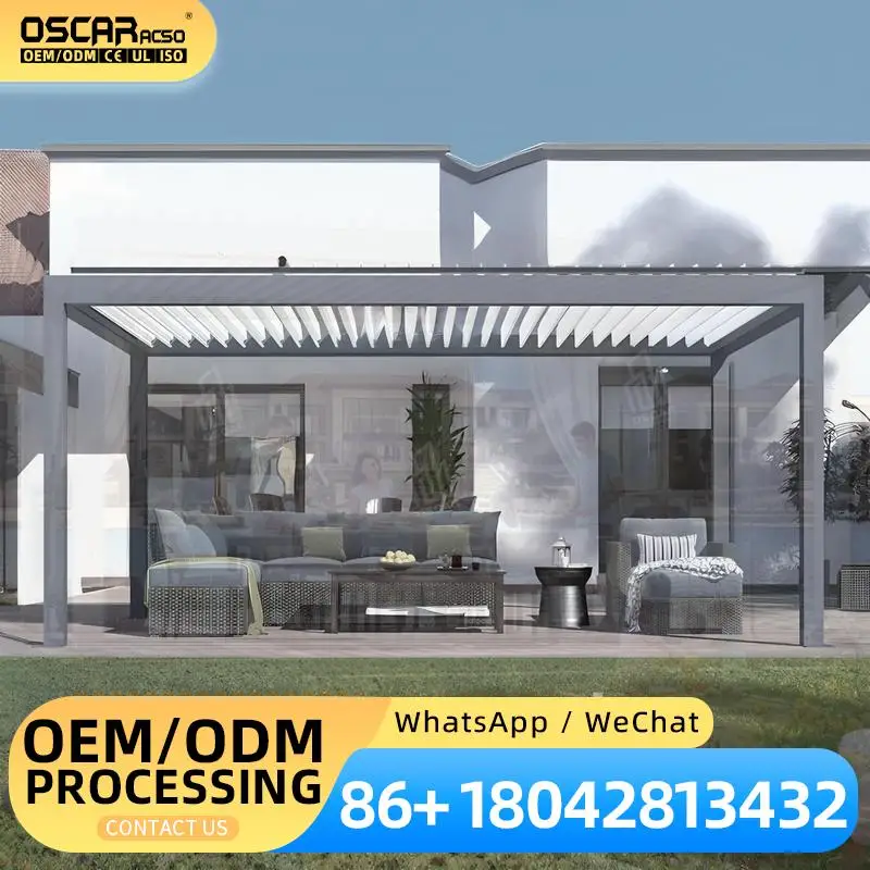 Outdoor Aluminum Opening and Closing Roof Pergola 6x3 for Garden Backyard Poolside pergola