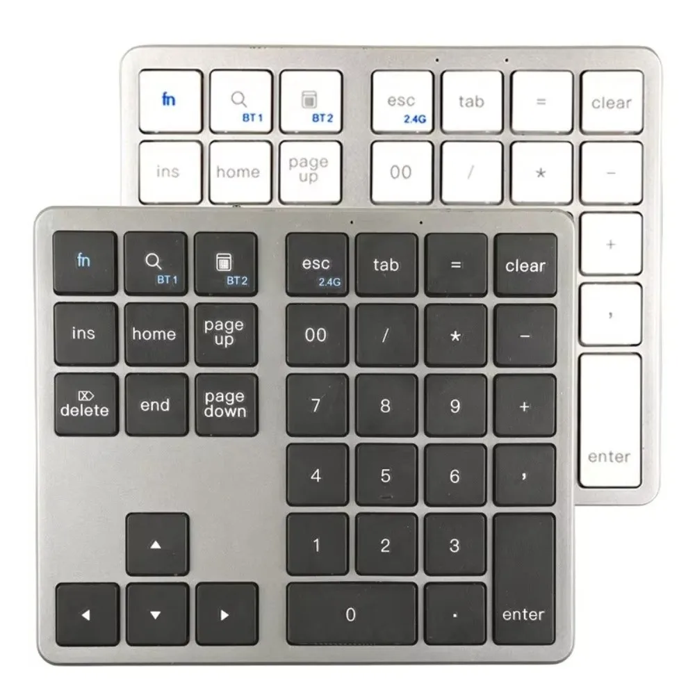 2.4Ghz Wireless Numeric Keypad Bluetooth Dual Mode USB C Rechargeable Bluetooth Numpad K35 Model for for Windows Android iOS