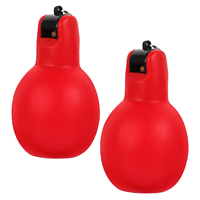 2pcs PVC Hand Squeeze Outdoor Survival Whistle Small Portable Camping Hiking Emergency Loud Sound Bright Color