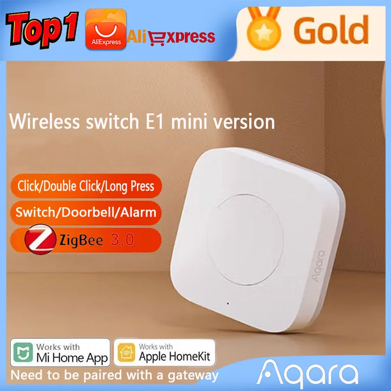

Aqara Wireless Mini Switch Zigbee Smart Remote One Key Control Button Wireless Switch Scene Switch Work for Mi Home APP Homekit