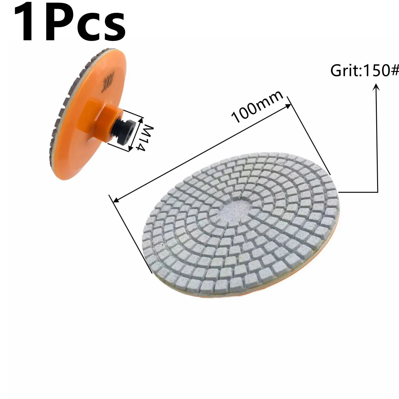 Ceramic Tile Trimming Polishing Disc M14 Angle Grinder Dry Polishing Marble Porcelain Granite Chamfering Grinding Edge 100mm