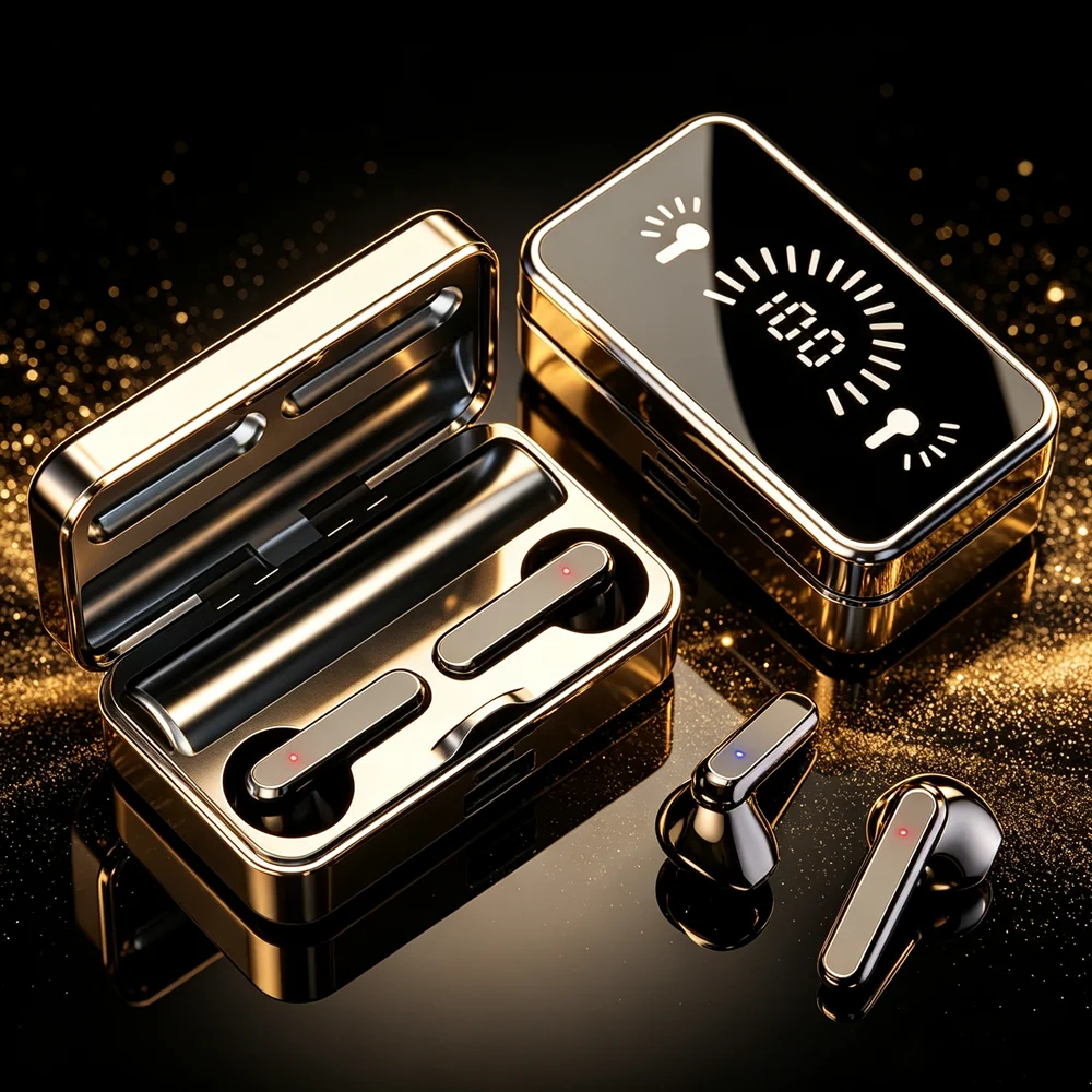 Bluetooth Headset Wireless TWS Gaming Support Noise-cancelling Touch In-ear Mini Emergency Power Bank Headset