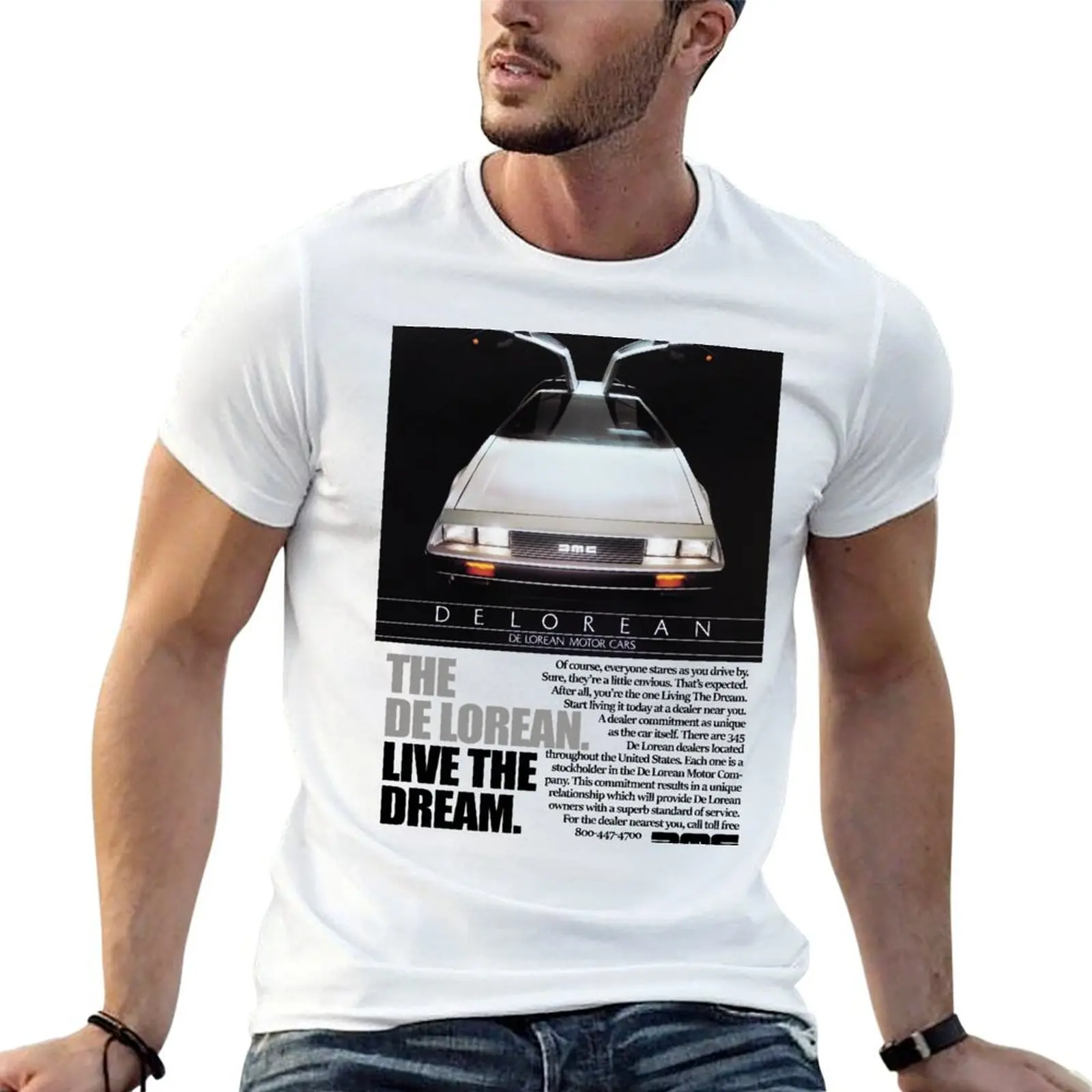 

DE LOREAN T-Shirt man t shirt graphic man t shirt luxury man t shirt heavy cotton T-shirt