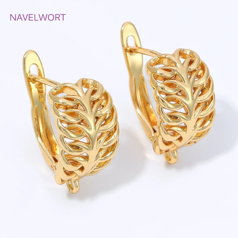 18K Gold Plated Shvenzy Earwire Fasteners,Brass Earring Hooks Clasps For Earring Making Accessories,DIY Jewelry Materials image 5
