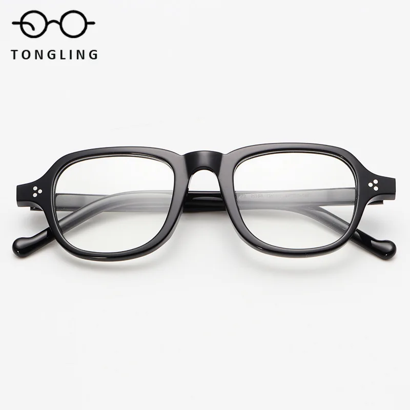 

2025 New men fashion polygonal and women retro square classic high-quality material durable superior acetate eyeglass frame
