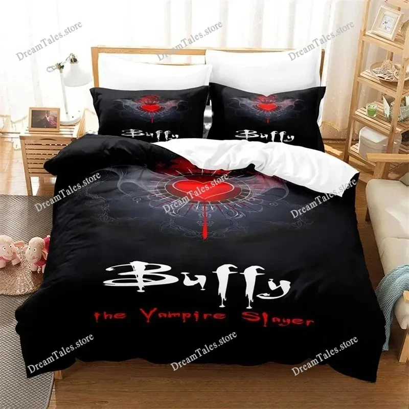 

3D Print Buffy The Vampire Slayer Bedding Set Duvet Cover Bed Set Quilt Cover Pillowcase Comforter King Queen Size Boys Adult741
