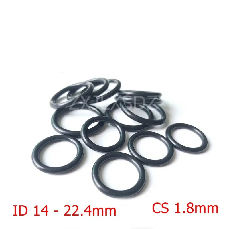 100 PCS NBR rubber O ring O-ring Oring Seal Rubber Gaskets CS 1.8mm x ID 14 15 15.2 16 17 18 19 20 22.4mm