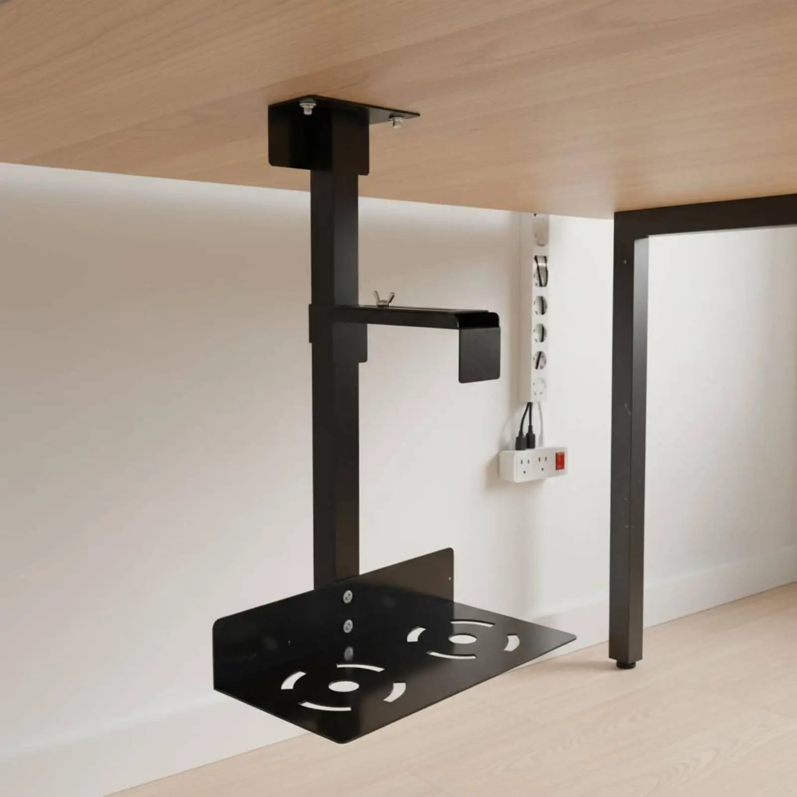 pc Desktop Chassis Holder Extending Adjustable pc Stand Metal Computer Desktop Chassis Holder