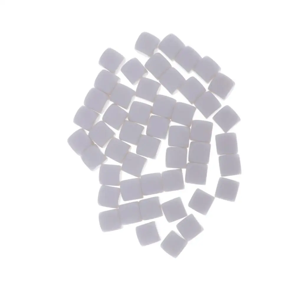 Six Sided Blank Dices 12mm Acrylic White Board Game Dice for Dungeons and Dragons Tabletop Play
