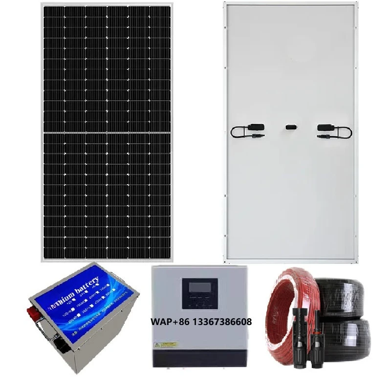 Customizable 1.5kw-60kw Off-Grid Solar Energy System MPPT Controller and Lithium Ion Battery Polycrystalline Silicon Panel
