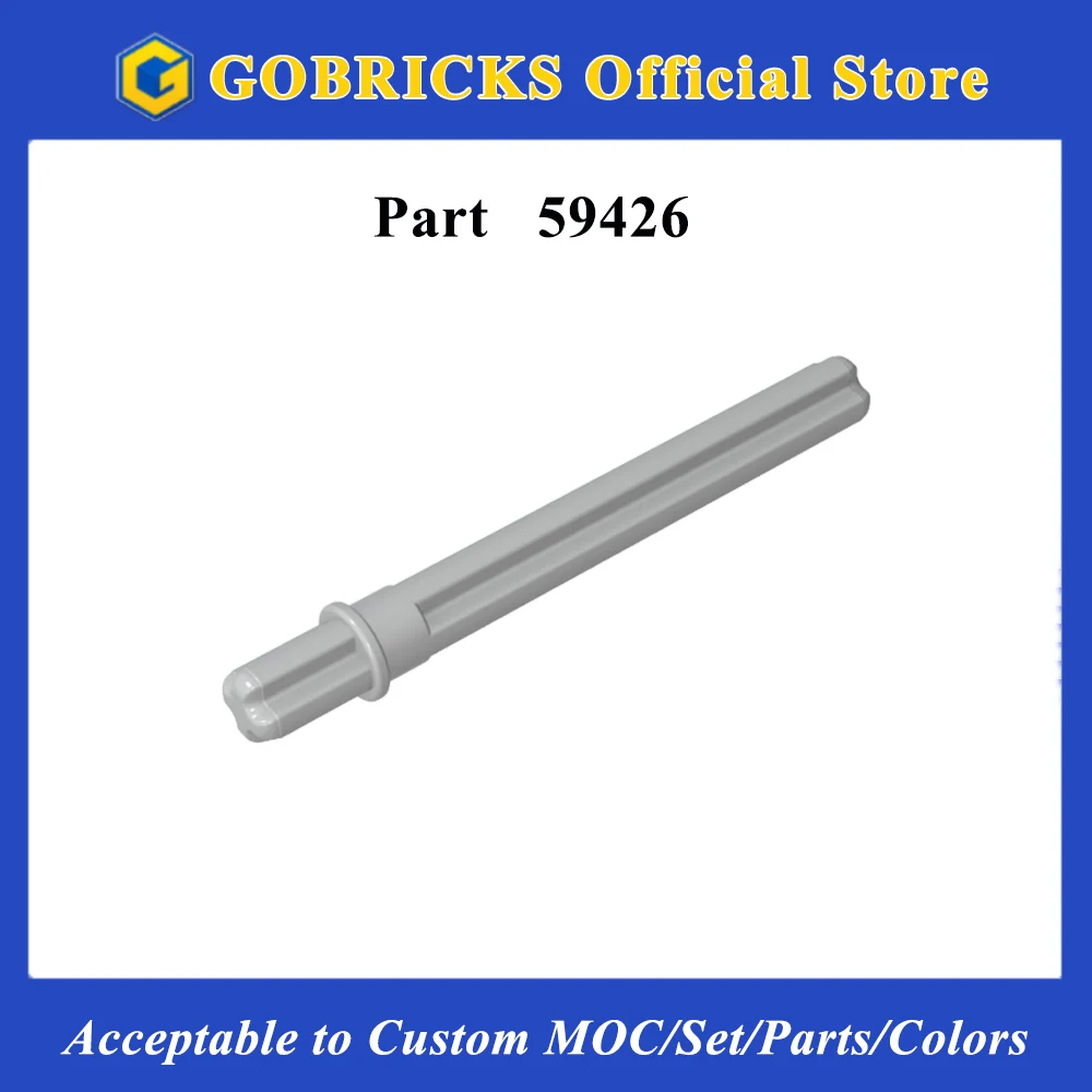 Gobricks 1PC 59426 Technic Axle Bricks 5.5 with Stop Parts Flat Short End Construction Toys Plastic Blocks Standard Size Gifts