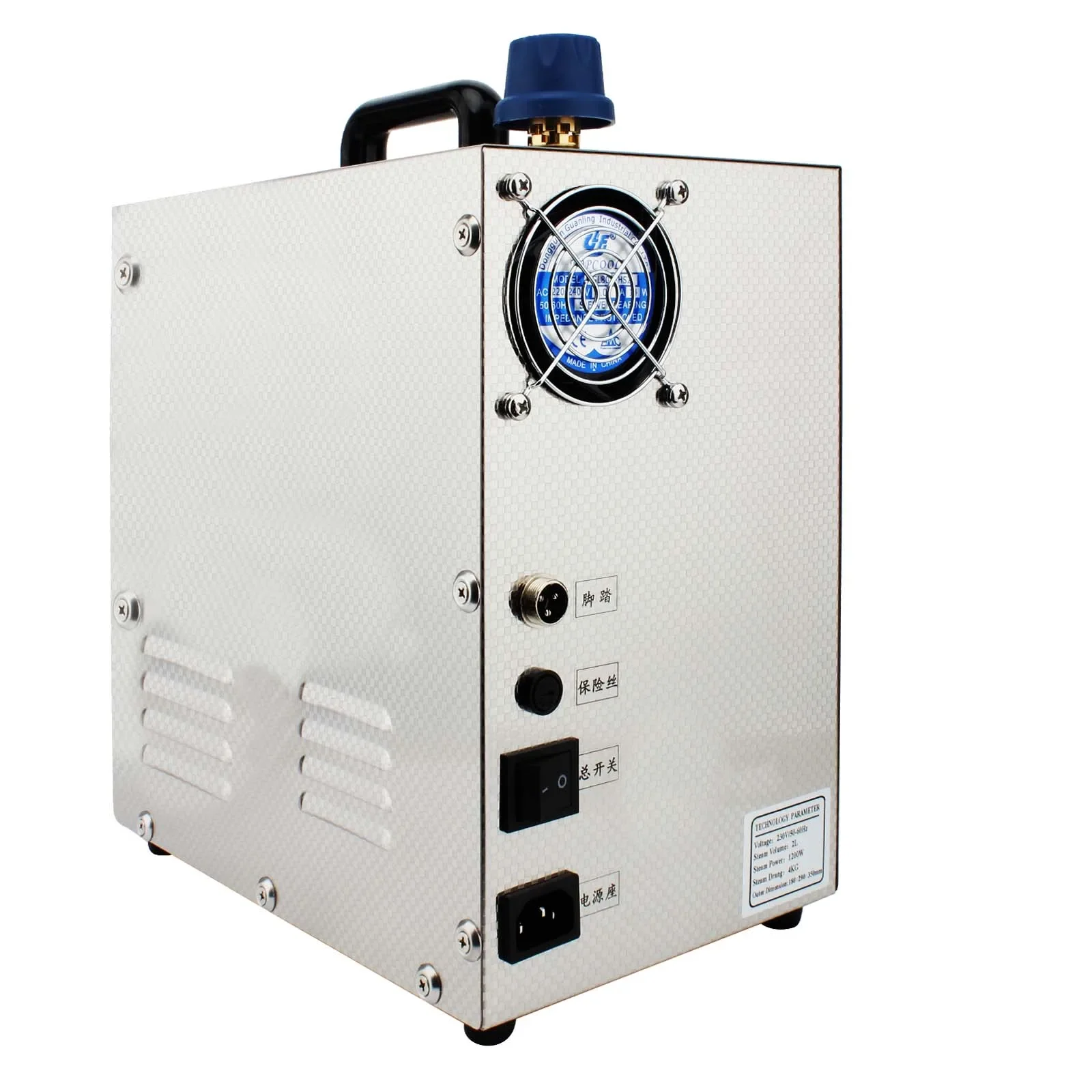 Профессиональный пароочиститель для ювелирных изделий из нержавеющей стали, 1300 Вт, 2 л, оборудование для чистки ювелирных изделий из серебра и золота