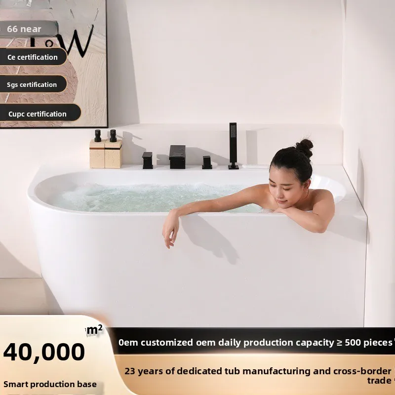 Household acrylic jacuzzi freestanding, surfing left and right skirt bubble bath source factory
