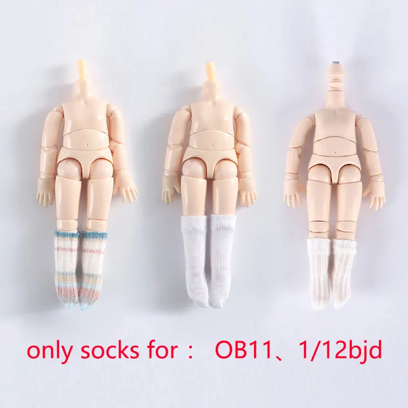 Ob11 Socks Knee Socks Rainbow Striped Socks for 1/8 1/12bjd, MOLLY, OB22, GSC, YMY, DDF Doll Accessories