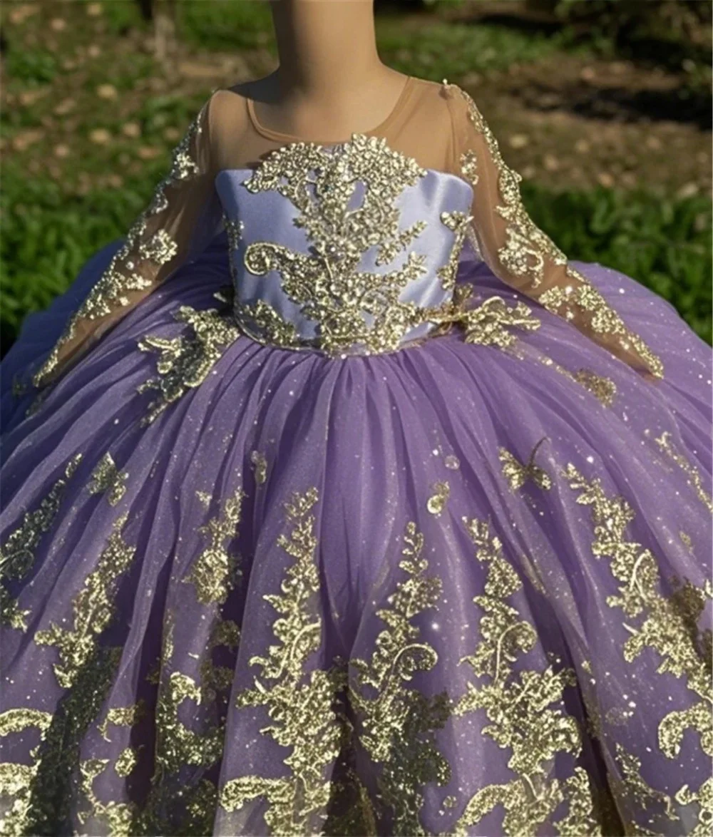 Custom JDY High End Luxury Flower Girl Dress Wedding Party Birthday Pageant Ball Gown فساتين اطفال