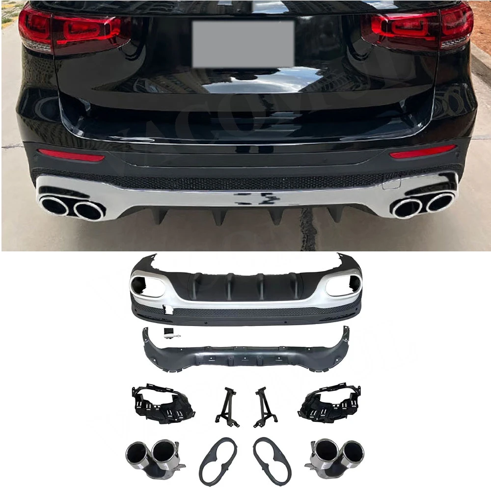 

VACOMUL For Mercedes Benz GLB X247 GLB180 200 GLB35 AMG ABS Rear Bumper Lip Diffuser Rear Lip Spoiler With Exhaust Bodykis 2019+