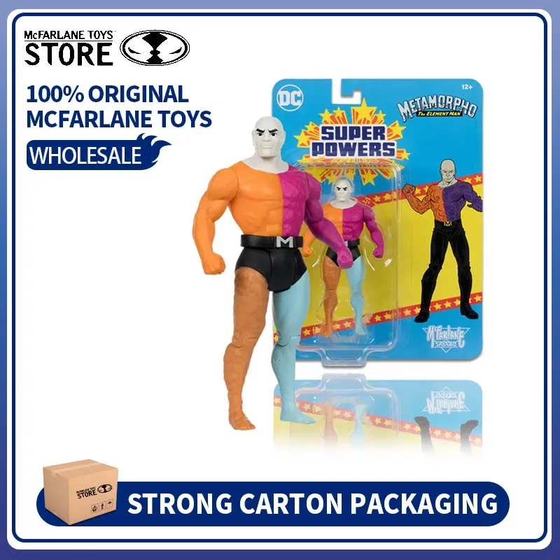 

Mcfarlane Toys Super Powers Ornaments Metamorpho Gold DC Collectible Action Figure Doll