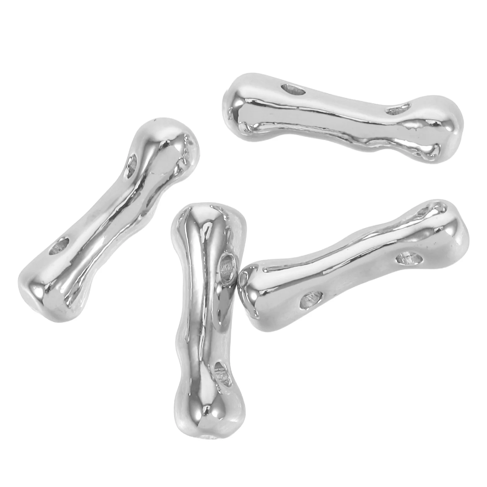 

4 Pcs Hand Beaded Jewelry Hollow Spacer Beads Charm Spacers Necklace Bracelet Copper Charms for Bracelets