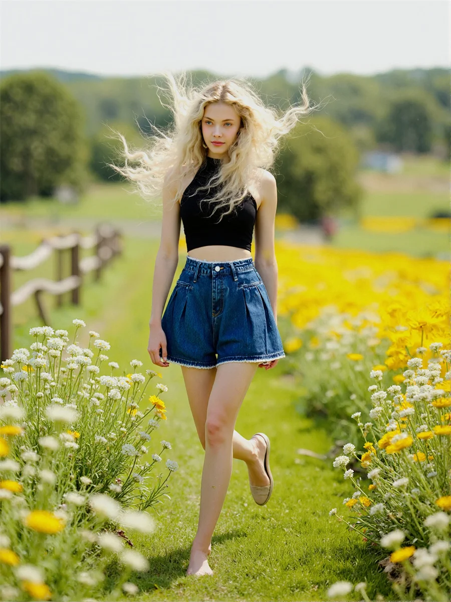 

Джинсовые темно-синие шорты, женские льняные хлопковые пляжные костюмы больших размеров для отдыха, легкие, удобные, летние, модные, классические, в стиле пэчворк