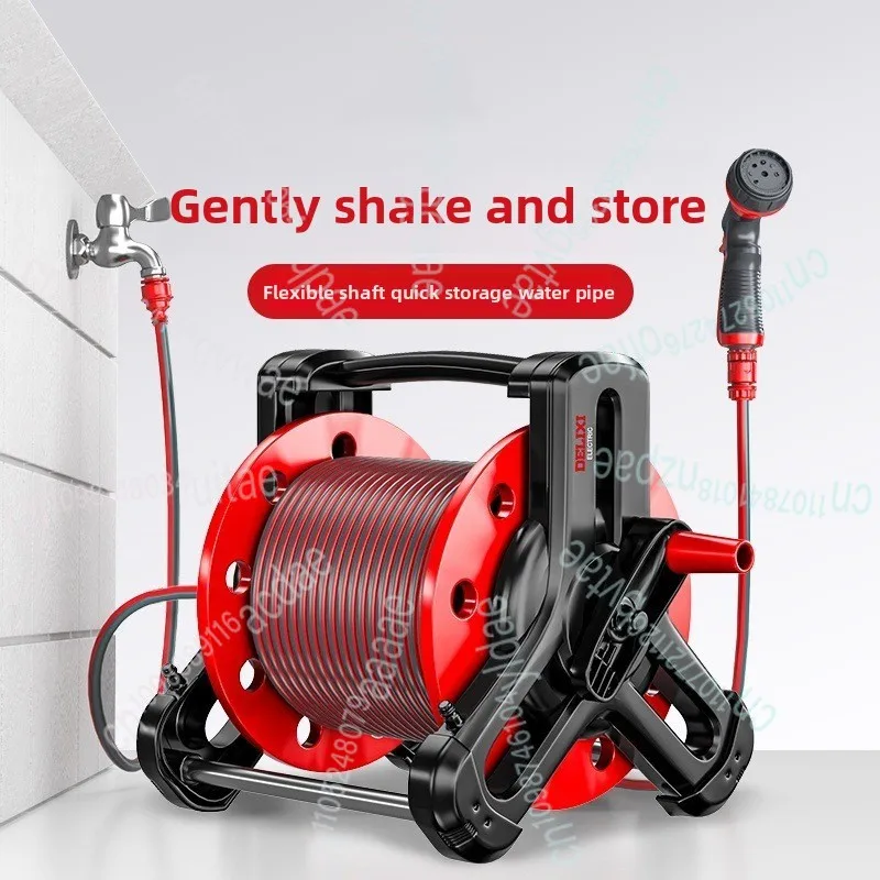 

Водопровод для автомойки, удлиненный шланг для полива, автоматический сбор высокого давления, катушка для хранения бытовой домашней автомойки