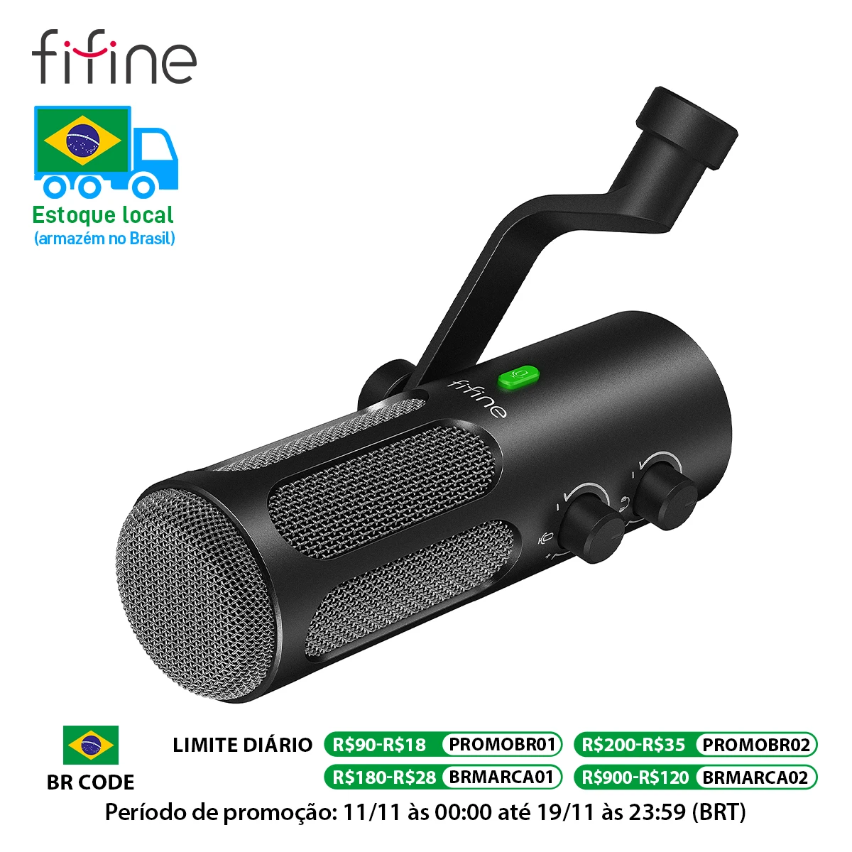 FIFINE Tank3 Сверхмощный металлический динамический микрофон USB/XLR для подкастинга, записи студийного класса, шумоподавления и премиального звука