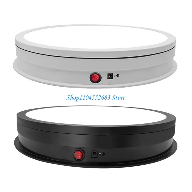Y6GD 42cm 360 Degree Electric Auto-Rotation Photography Rotating Turntable Display Stand Display Turntable with Light