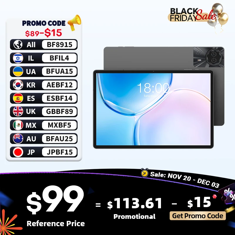 

Teclast T50Plus 11" 2K 90Hz High Refresh Android 14 Tablet 6GB +256GB UNISOC T620 8000mAh Battery 8MP+13MP Camera 4G Tablets