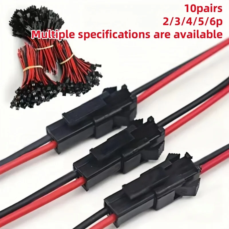 

10 Pairs 2Pin Plug Socket Male To Female Wire Connector LED Strips Lamp Driver Connectors Cable Quick Adapter 10