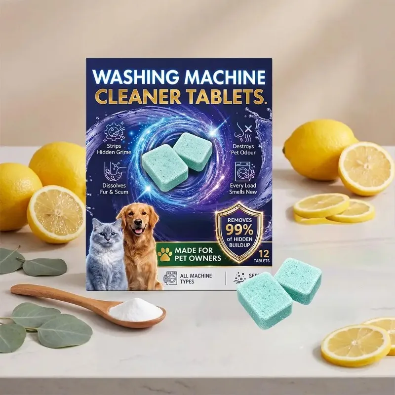 1/2boxWashing Machine Cleaner for Pet Owners Eliminating Pet Odors Remove Pet Hair Cleaning Washing Machine Slots Cleaning Agent
