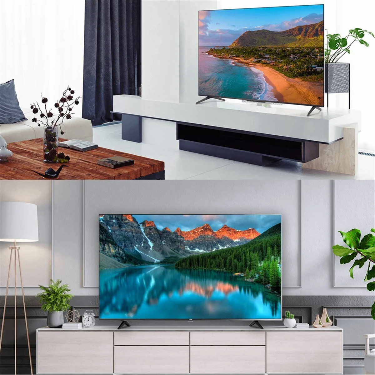 Universal TV Stand Base Table Top TV Legs for Vizio Samsung LG TCL Hisense Televisions with Screws image 6