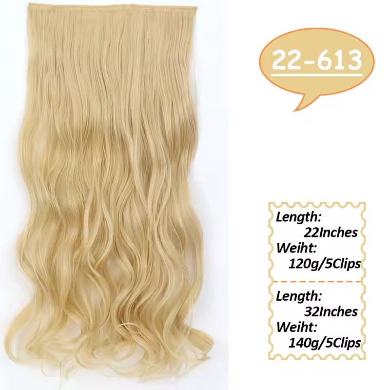 NICESY Synthetic Long Wavy 5 Clips Hair Extensions 22Inch/32Inch Clip On Hair Extensions High Tempreture Fake For Women - Image 22