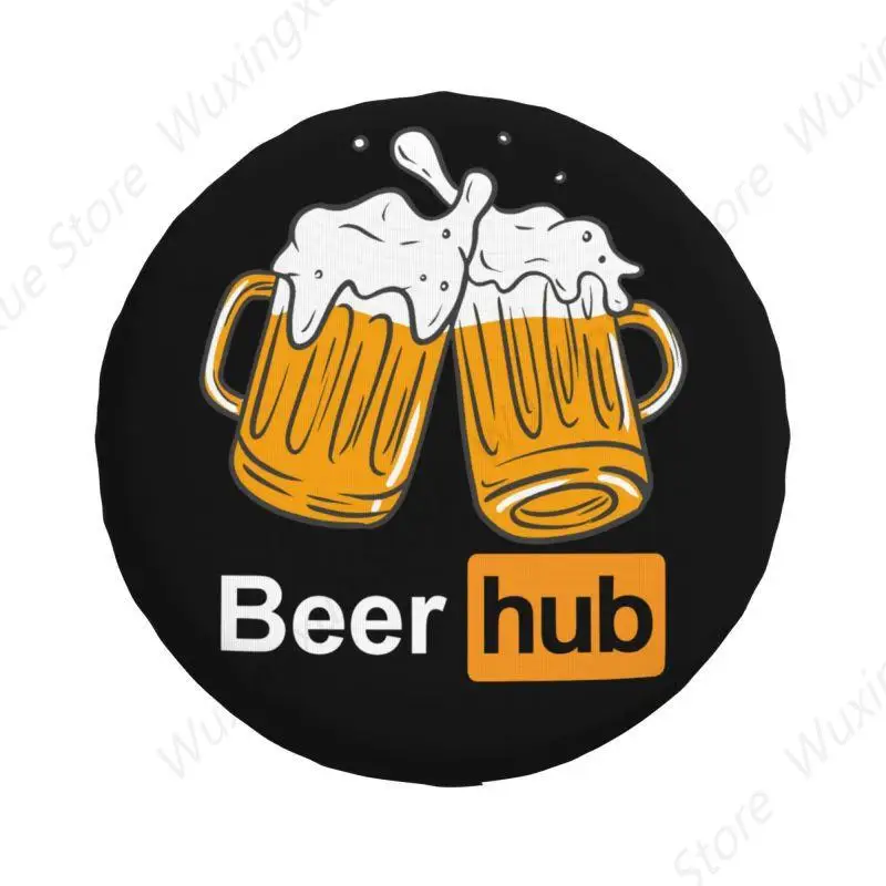 Custom Beer Hub Spare Tire Cover for Mitsubishi Pajero Beerhub SUV RV 4x4 Car Wheel Protectors Accessories 14