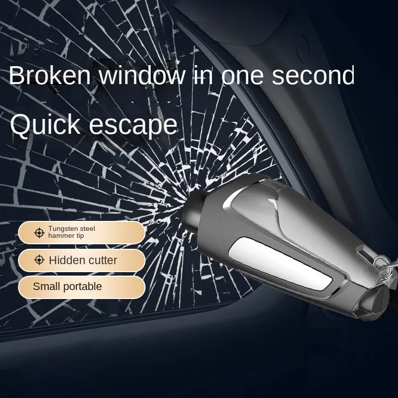 CAR Mini Window Breaking Machine Multifunctional Portable Emergency Safety Hammer with Cutter Escape Hammer