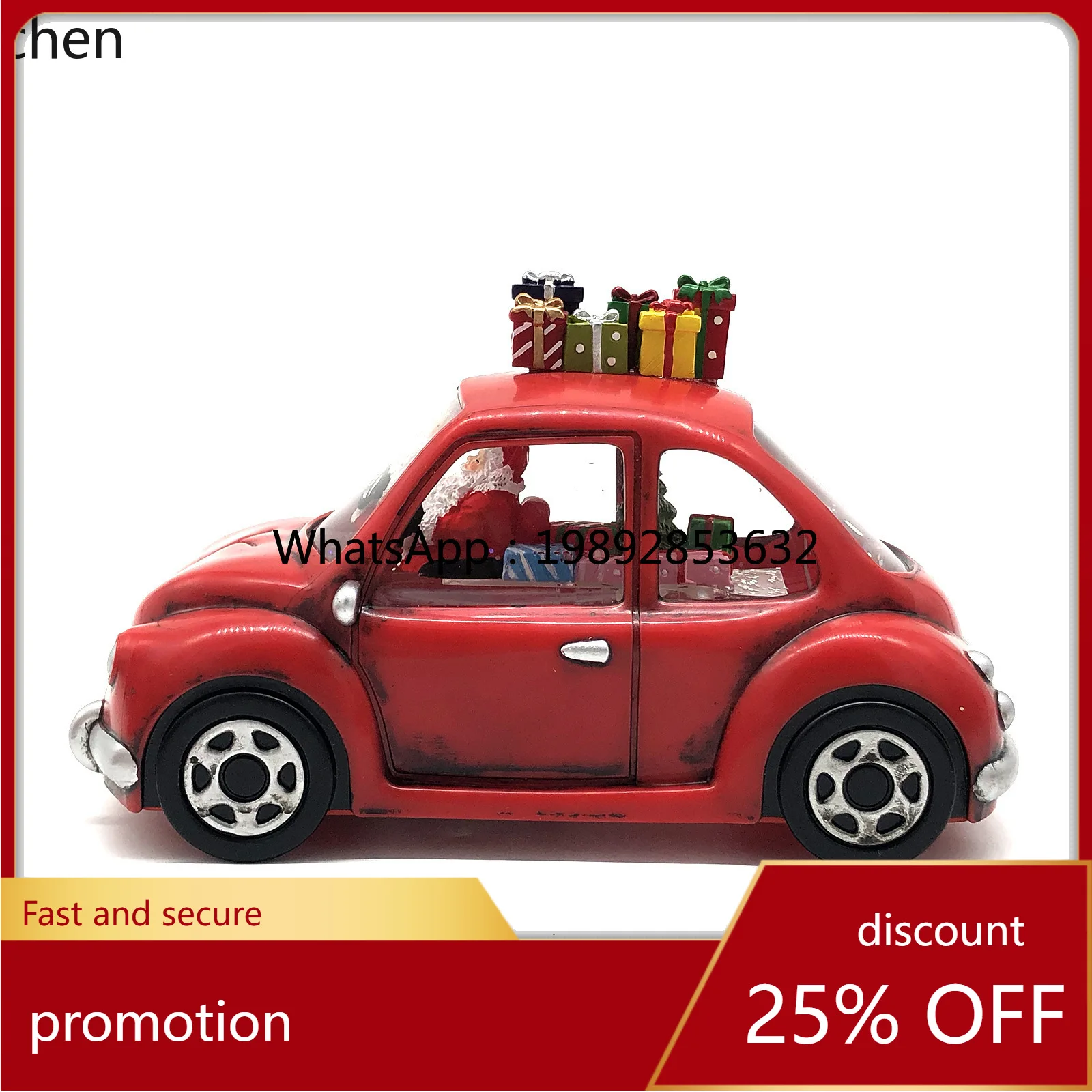 

YFY Snowman Creative Water Lantern Craft Resin Music Box Christmas Car Gift Pack Wind Lantern