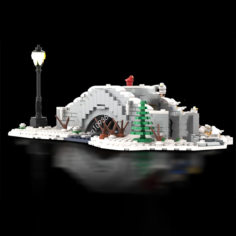 354pcs MOC NYC Bridge Manhattan Home Alone Extension Building Blocks Mainan Kreatif Natal Hadiah Pembelajaran STEM STEAM