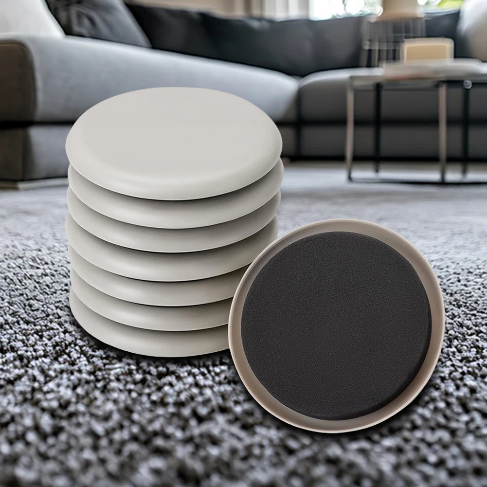 8Pcs Furniture Sliders Furniture Leg Slider Pad Self-Adhesive Furniture Moving Pads for Carpet & Hardwood Floors
