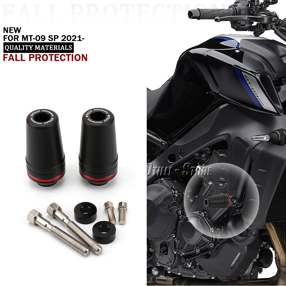 

New 2021 2022 2023 Motorcycle Accessories Frame Sliders Falling Protection Crash Protectors For Yamaha MT09 mt09 MT-09 MT 09 SP