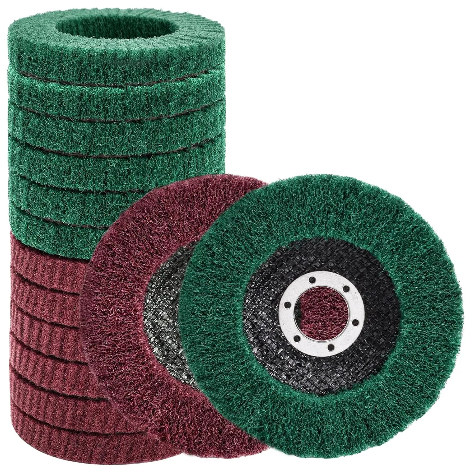 

4'' 100mm Nylon Fiber Flap Polishing Wheel Disc 180/320 Grit for Angle Grinder Wood Metal Buffing