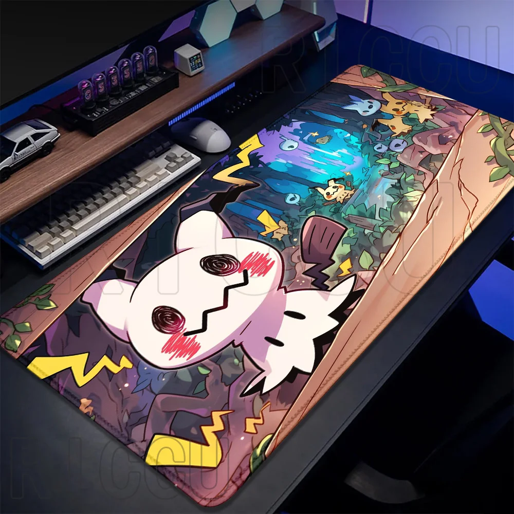 HD XXL Large Mouse Pad Pokemon Mimikyu PC Accessories Rug Office Mats Carpet Laptop Locking Edge Game Keyboard Desk Mat Mousepad