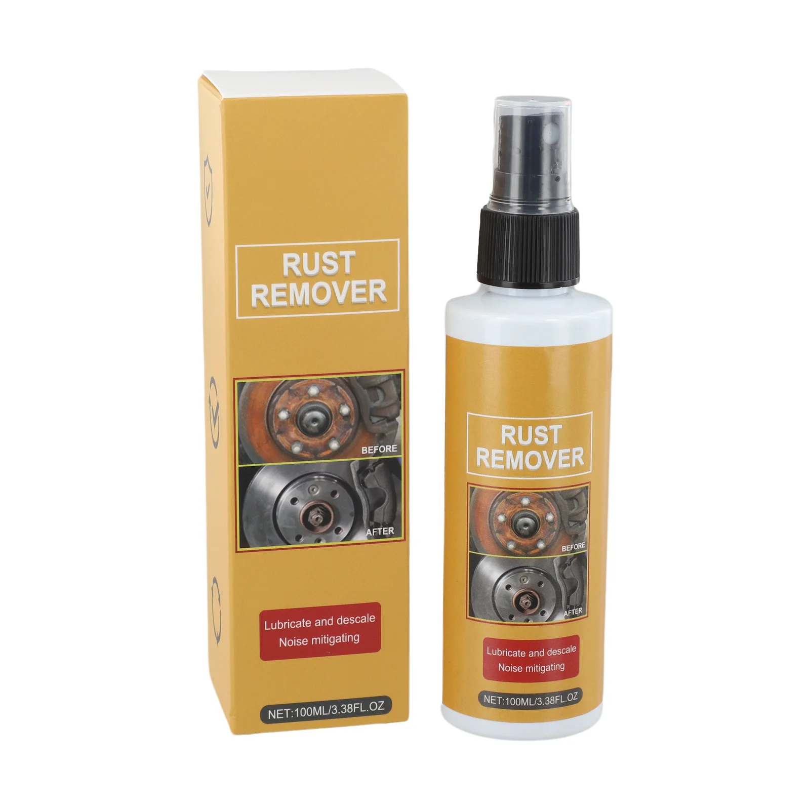 Car Rust Preventer Powerful Decontamination Effective Rust Prevention Automobile Rust Inhibitor 100ML Towel Car Accessories