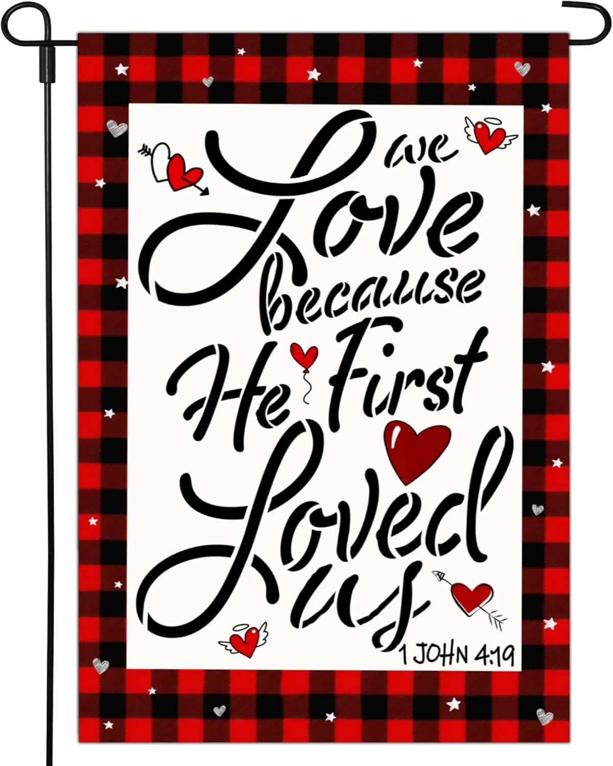 Valentines Day Garden Flags 12×18 Inch Double Sided Seasonal Anniversary Welcome Wedding Valentine's Day House Party Dec WWP