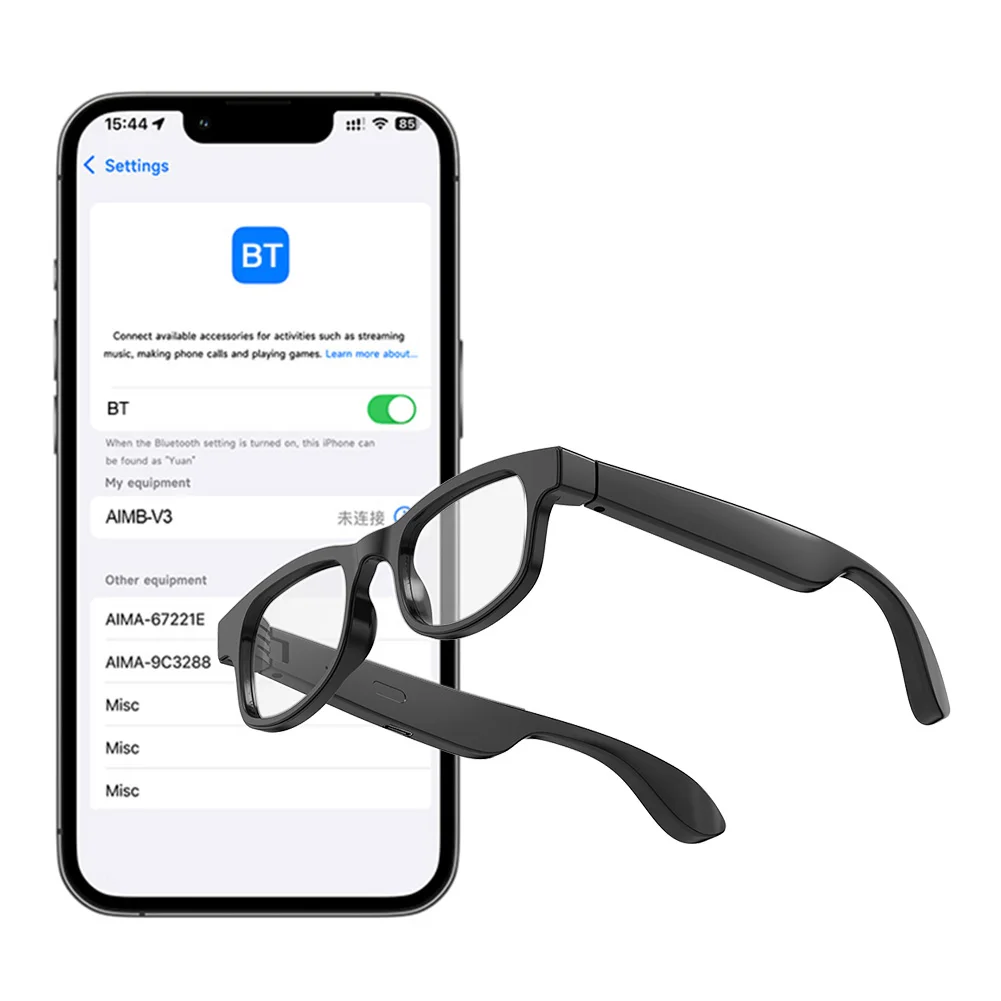 

AI Translation Smart Audio Sunglasses Built-in Mic & Speakers for Office Driving Cycling Outdoor Sports