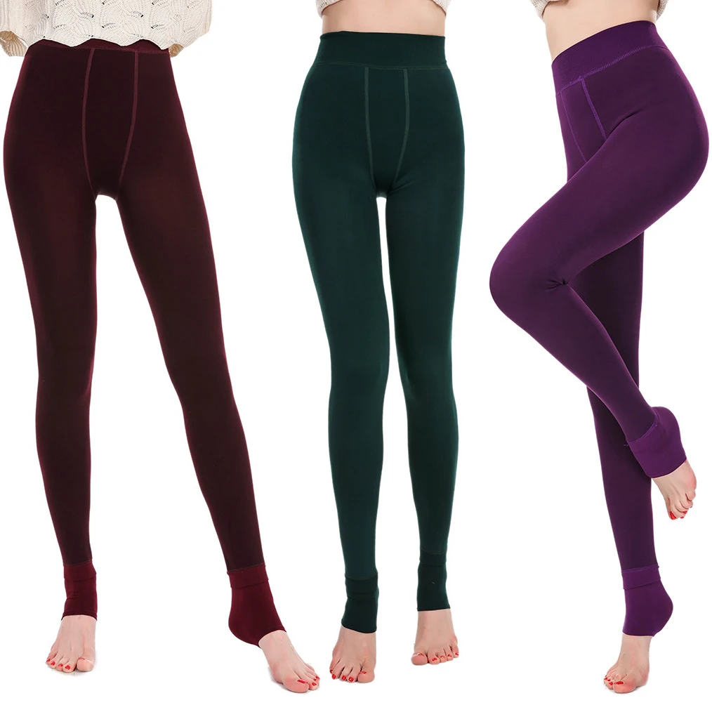 Fleece-Lined Thickened Pearl Velvet Leggings Autumn Winter Hot-Selling Footed Warm Pants Outer Wear One-Piece Pants for Women Di