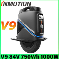 INMOTION V9 84V 750Wh Battery 1000W Rated 2000W Max Motor 16x3.0 Tubeless Tire Max Speed 45km/h Suspension 60mm IPX6 Frame EUC